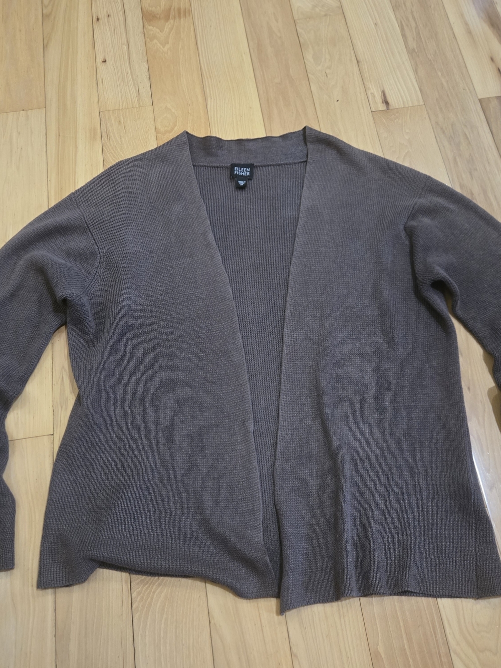 Eileen Fisher Open-Front Women’s Linen Sweater Cardigan